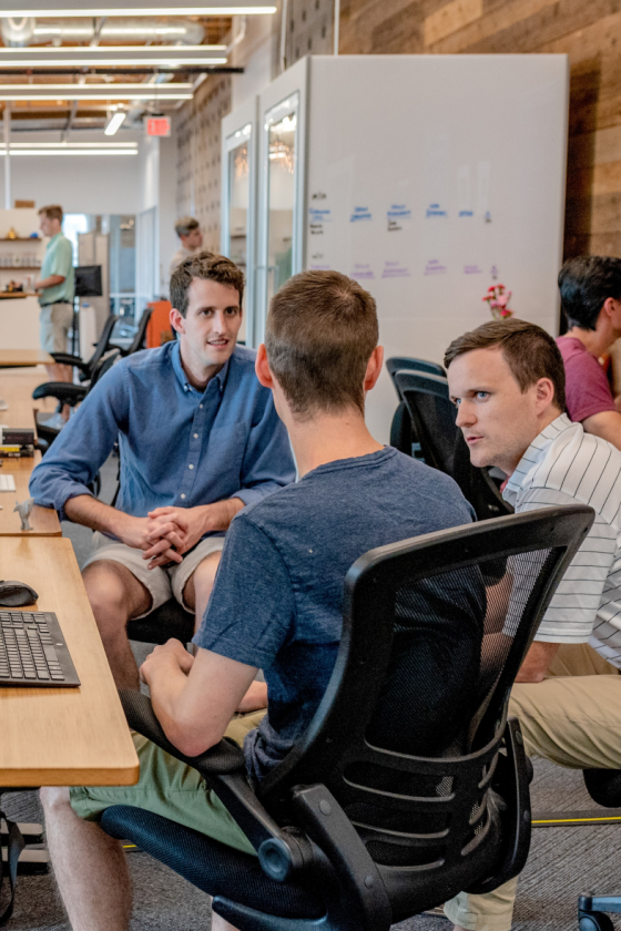 Team meeting in office